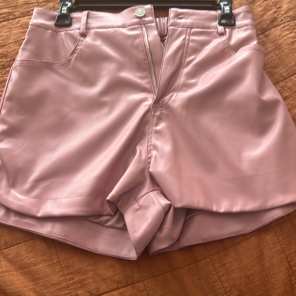 Vintage leather pink shorts